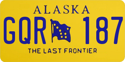 AK license plate GQR187