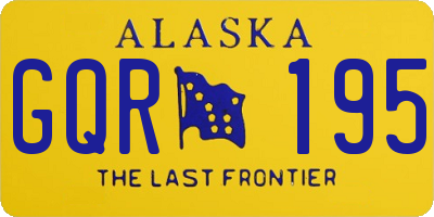 AK license plate GQR195