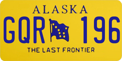 AK license plate GQR196