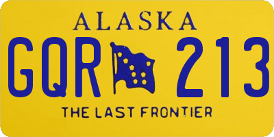 AK license plate GQR213