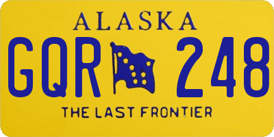 AK license plate GQR248