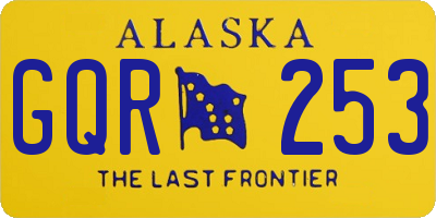 AK license plate GQR253