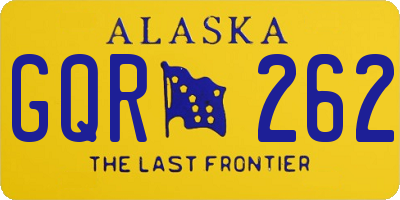 AK license plate GQR262