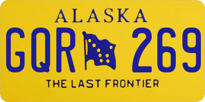 AK license plate GQR269