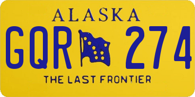 AK license plate GQR274