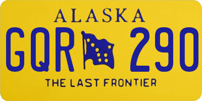 AK license plate GQR290