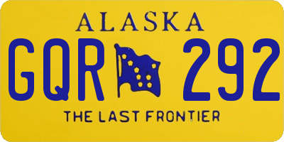 AK license plate GQR292