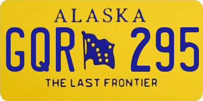 AK license plate GQR295