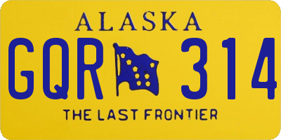 AK license plate GQR314