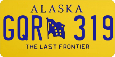 AK license plate GQR319