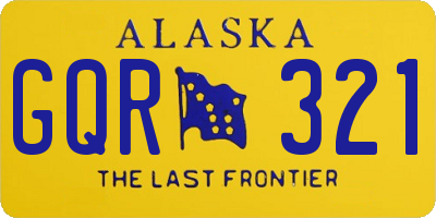 AK license plate GQR321