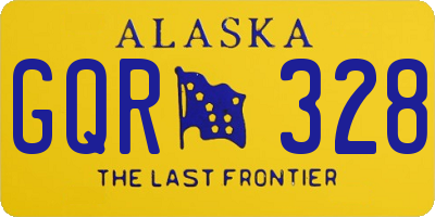 AK license plate GQR328