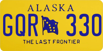 AK license plate GQR330