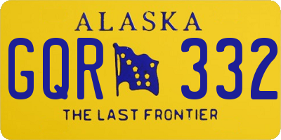 AK license plate GQR332