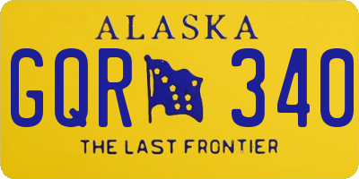 AK license plate GQR340