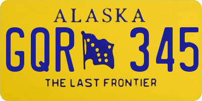 AK license plate GQR345