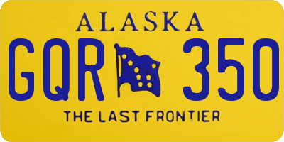 AK license plate GQR350