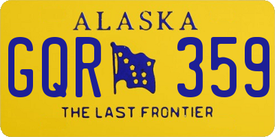 AK license plate GQR359
