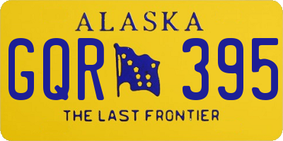 AK license plate GQR395