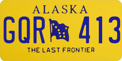AK license plate GQR413