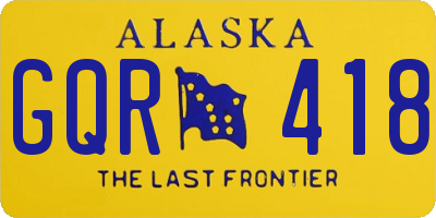 AK license plate GQR418