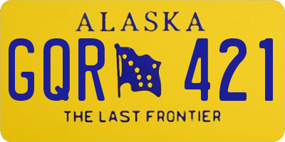 AK license plate GQR421