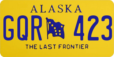 AK license plate GQR423