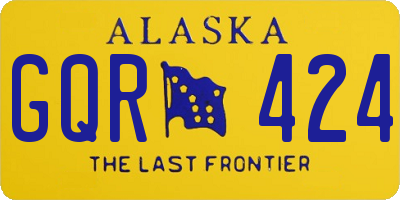 AK license plate GQR424