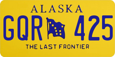 AK license plate GQR425