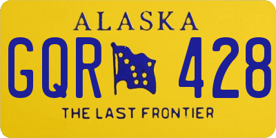 AK license plate GQR428