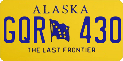 AK license plate GQR430