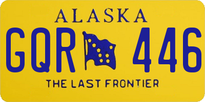 AK license plate GQR446