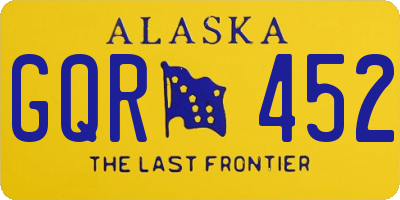 AK license plate GQR452