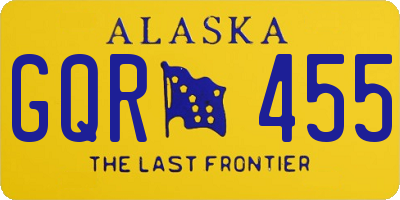 AK license plate GQR455