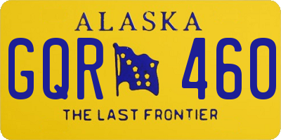 AK license plate GQR460
