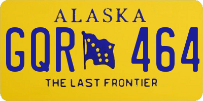 AK license plate GQR464