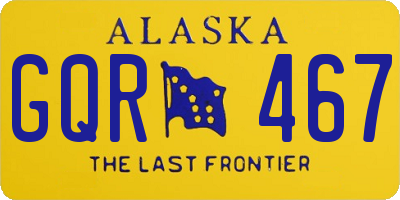 AK license plate GQR467