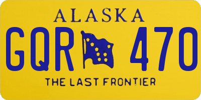 AK license plate GQR470