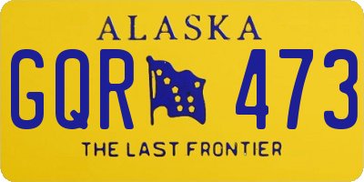 AK license plate GQR473