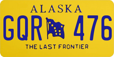 AK license plate GQR476