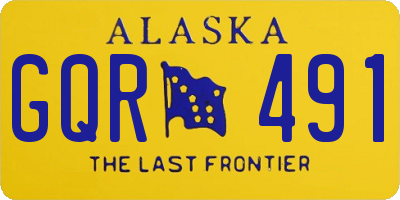 AK license plate GQR491