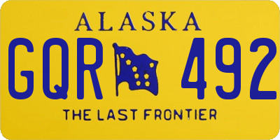AK license plate GQR492