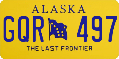 AK license plate GQR497
