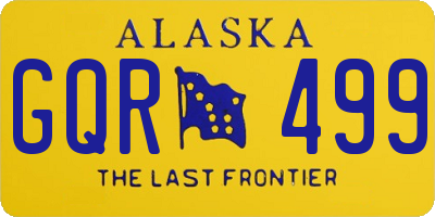 AK license plate GQR499