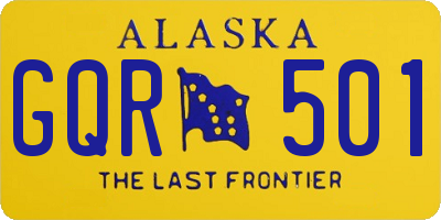 AK license plate GQR501