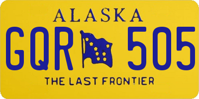 AK license plate GQR505