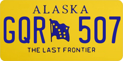 AK license plate GQR507