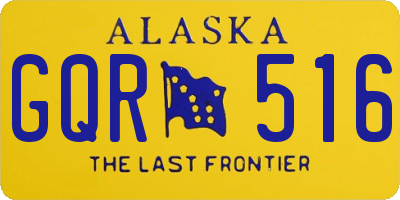 AK license plate GQR516
