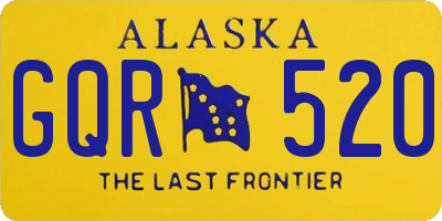 AK license plate GQR520