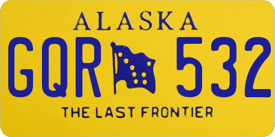 AK license plate GQR532